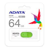 MEMORIA ADATA 64GB USB 3.2 UV320 RETRACTIL BLANCO-VERDE MEMORIA ADATA 64GB USB 3.2 UV320 RETRACTIL BLANCO-VERDE